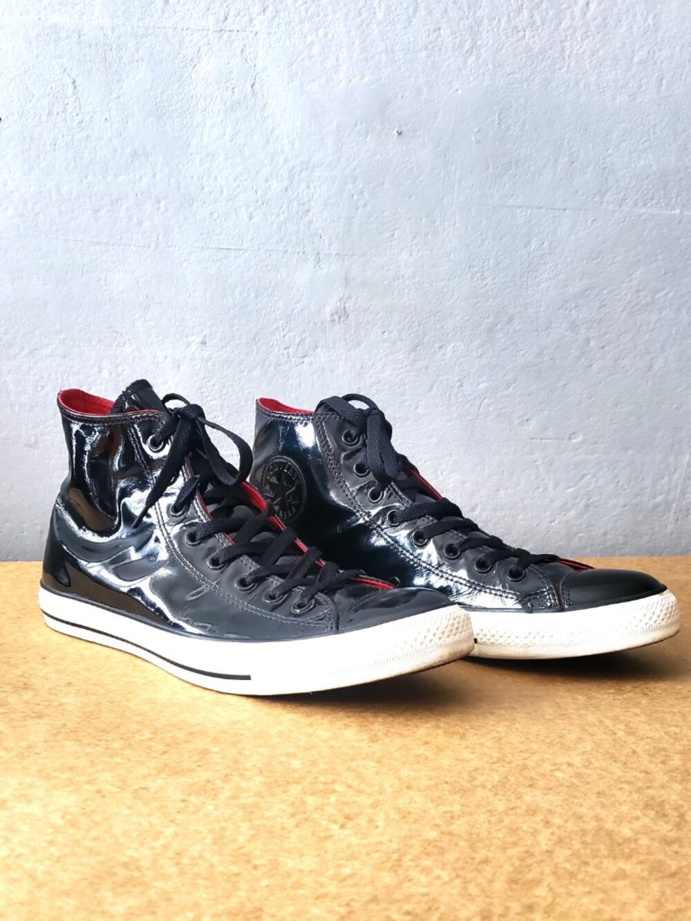 Chuck Taylor Allstar Patent Leather High Top Sneakers/ Unisex Size 11/13